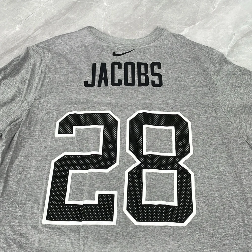 Men’s The Nike Tee Raiders Josh Jacobs #28 Short Sleeve Shirt XL